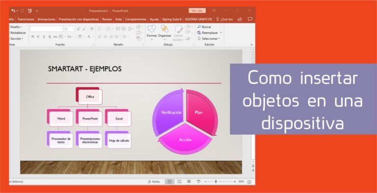 Cómo insertar Gráficos SmartArt en PowerPoint