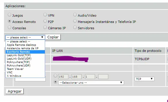 utilizar el escritorio remoto en Windows desde internet