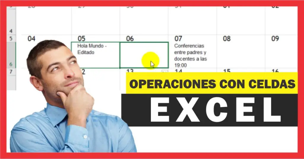 Operaciones básicas con celdas en Excel