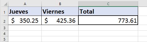 Trabajar con Formulas básicas en Excel