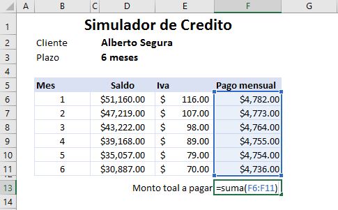 Trabajar con funciones en Excel